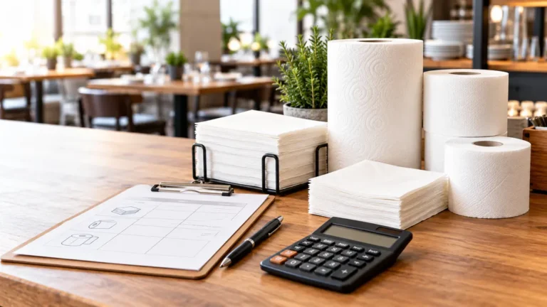 Cum calculăm consumul lunar de hârtie într-un restaurant?