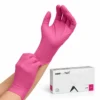 Mănuși din nitril roz, fără pudră, ambalaj 100 bucăți, Zarys EasyCare Mănuși din nitril roz, fără pudră, ambalaj 100 bucăți, Zarys EasyCare
