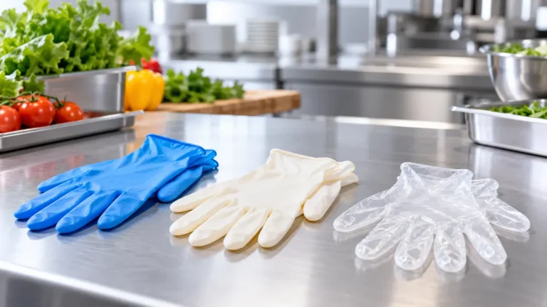 Mănuși nitril, latex sau vinil: ce alegem pentru HoReCa?