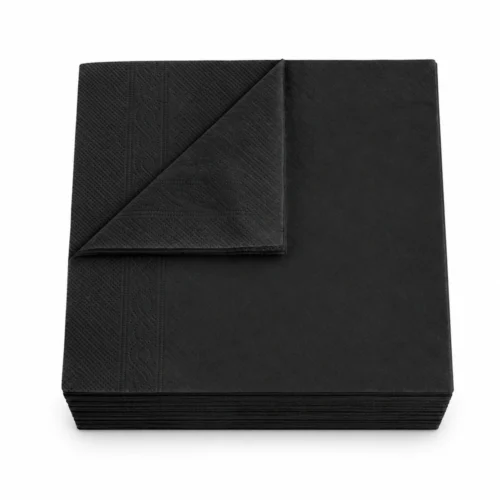 Servetele RZT-Pro 33x33 2-straturi pliere 1-4 Negru