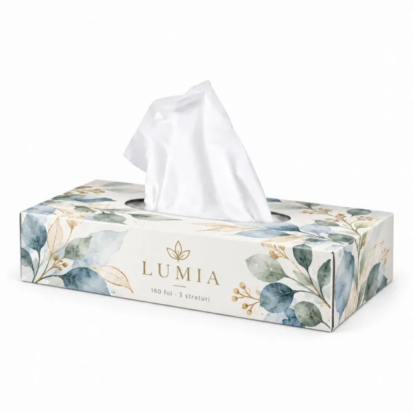 Șervețele cosmetice din celuloză, 3 straturi, 180 foi personalizate Șervețele cosmetice din celuloză, 3 straturi, 180 foi personalizate