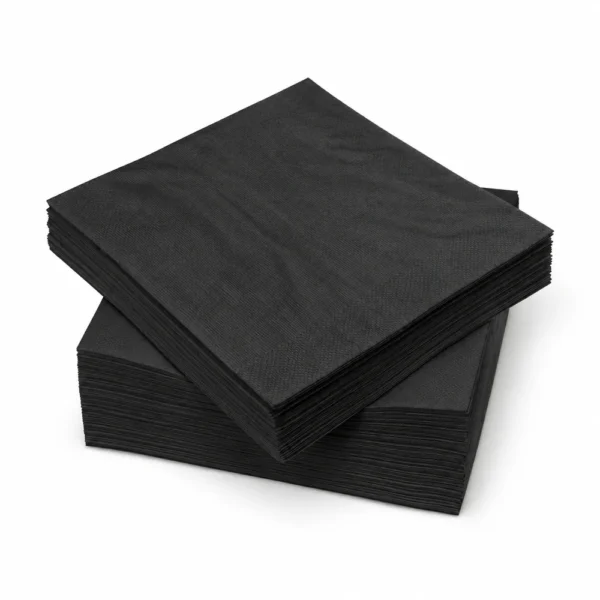 Șervețele de masă din celuloză, 1 strat, 23 × 23 cm, 1500 foi Negru