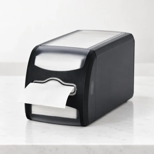 Șervețele din celuloză pentru dispenser T4, 2 straturi, albe, 280 foi Dispenser negru
