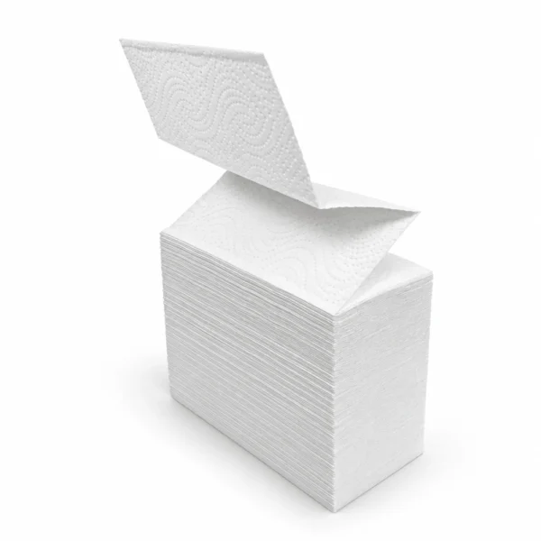 Șervețele din celuloză pentru dispenser de masă ZZ adaptat, 2 straturi, albe, 150 foi